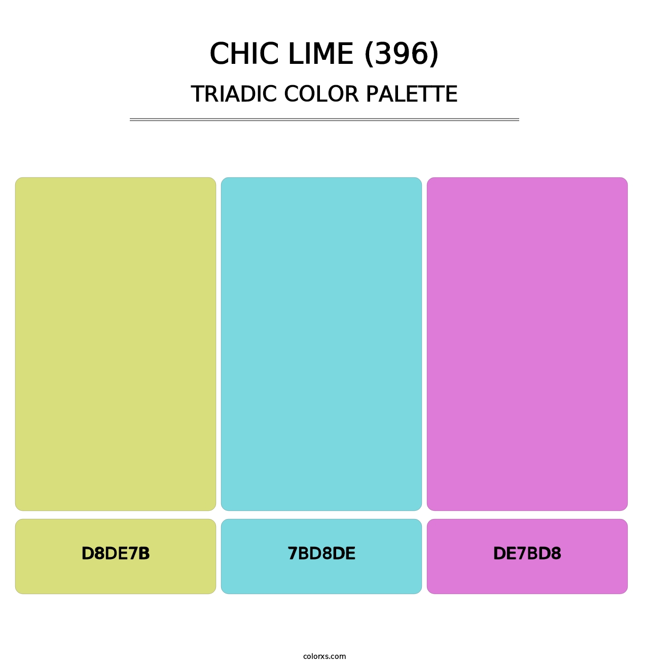 Chic Lime (396) - Triadic Color Palette