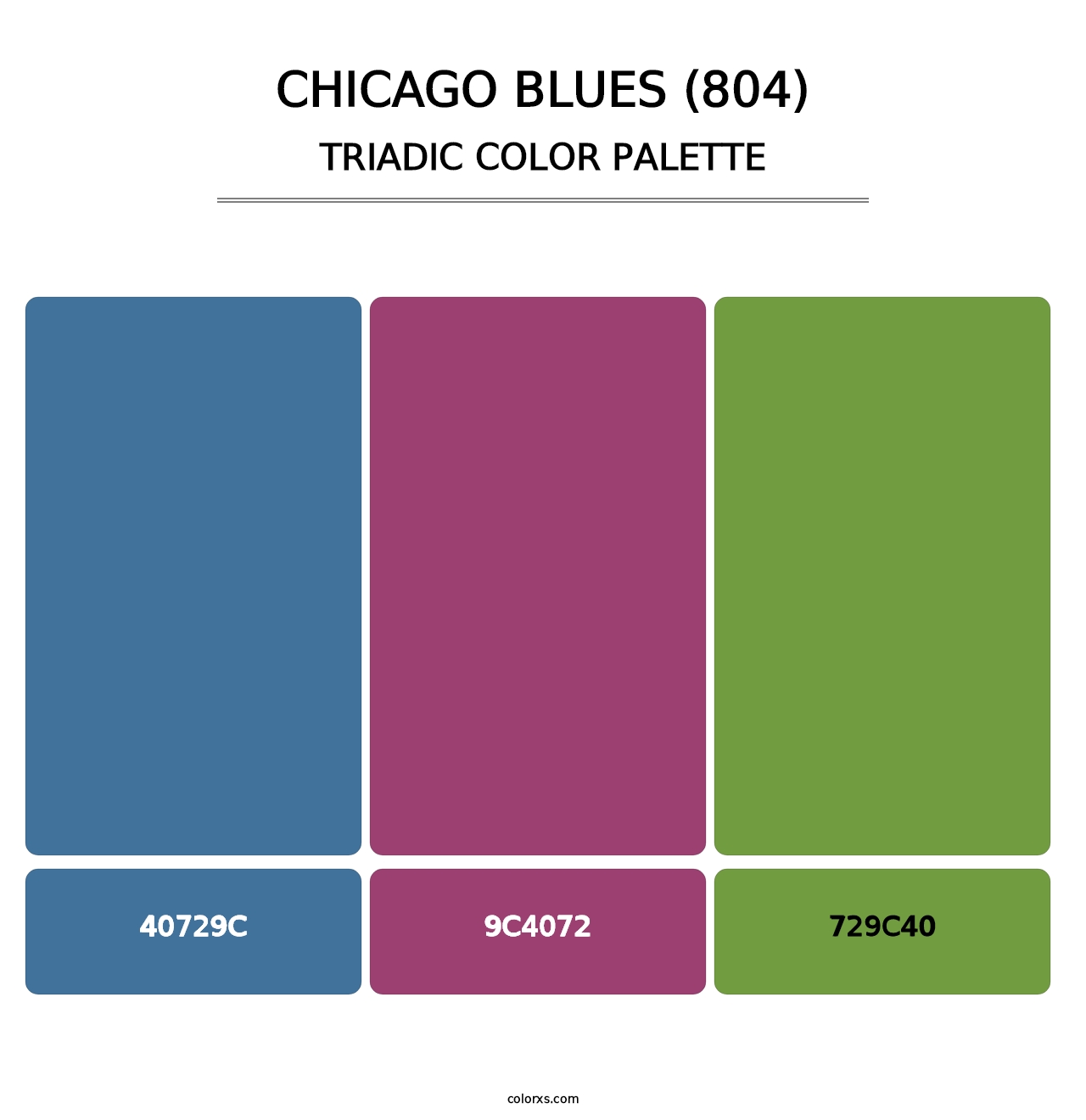 Chicago Blues (804) - Triadic Color Palette