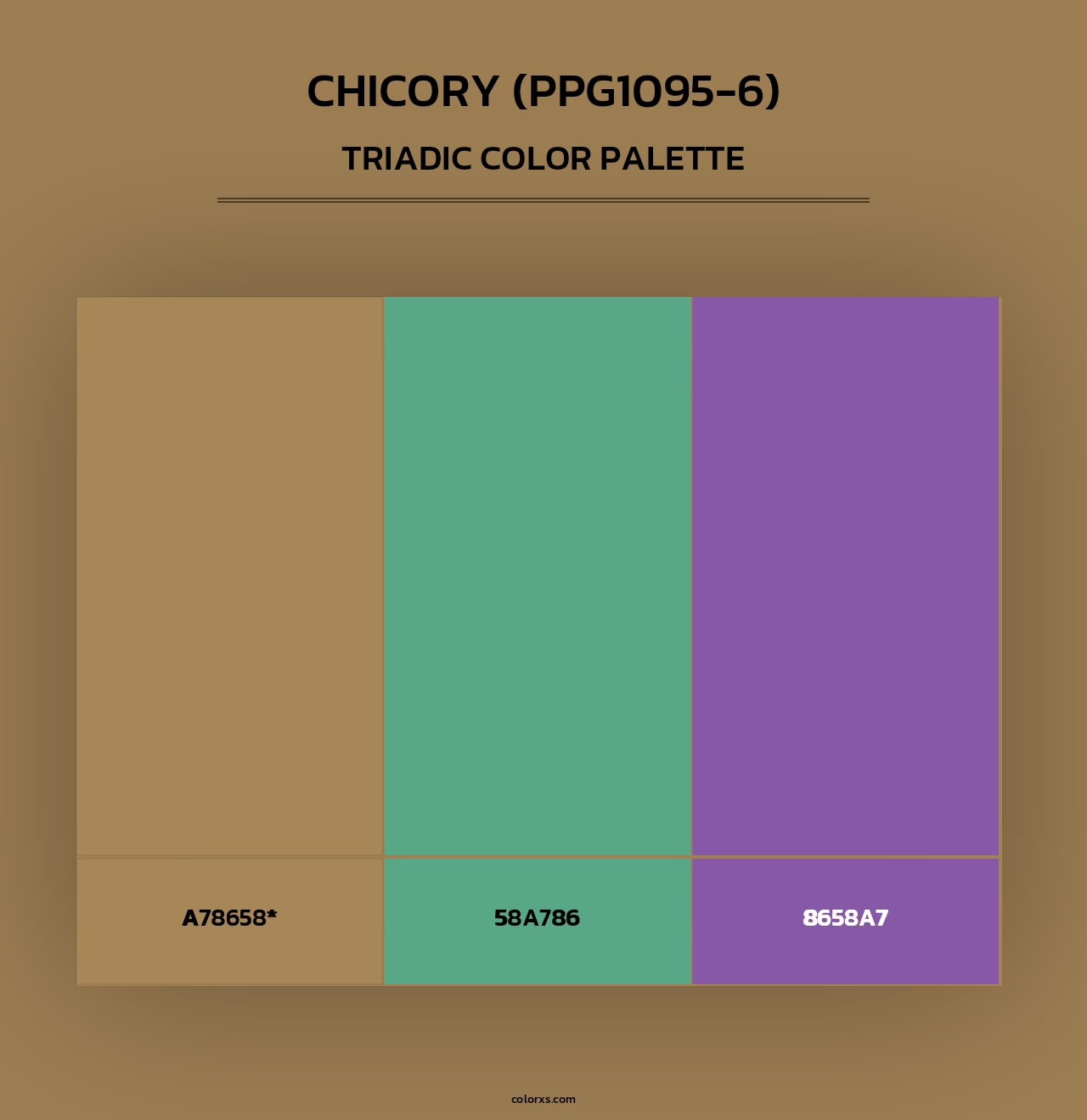 Chicory (PPG1095-6) - Triadic Color Palette
