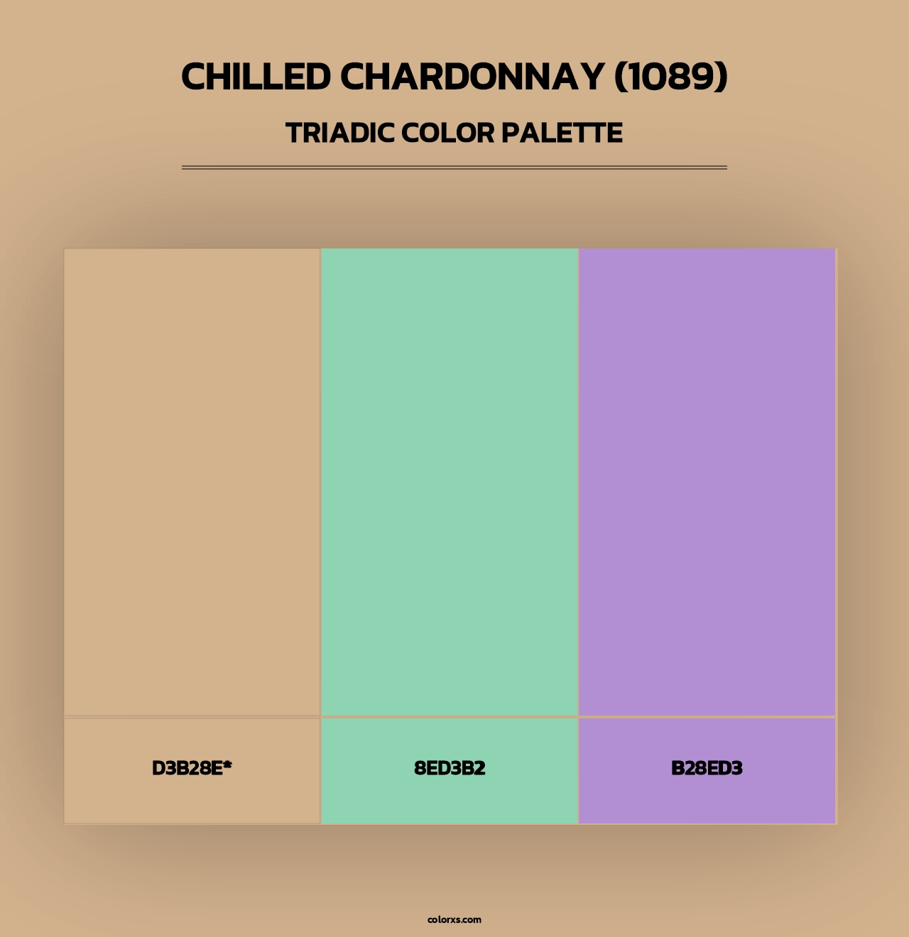 Chilled Chardonnay (1089) - Triadic Color Palette