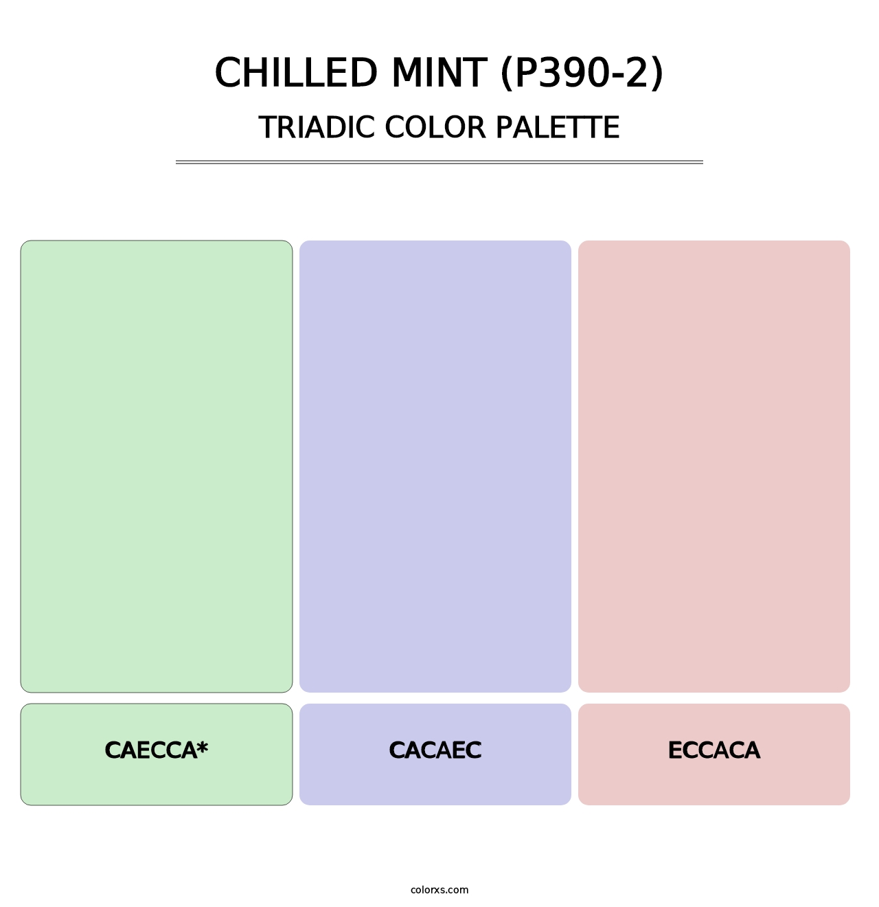 Chilled Mint (P390-2) - Triadic Color Palette