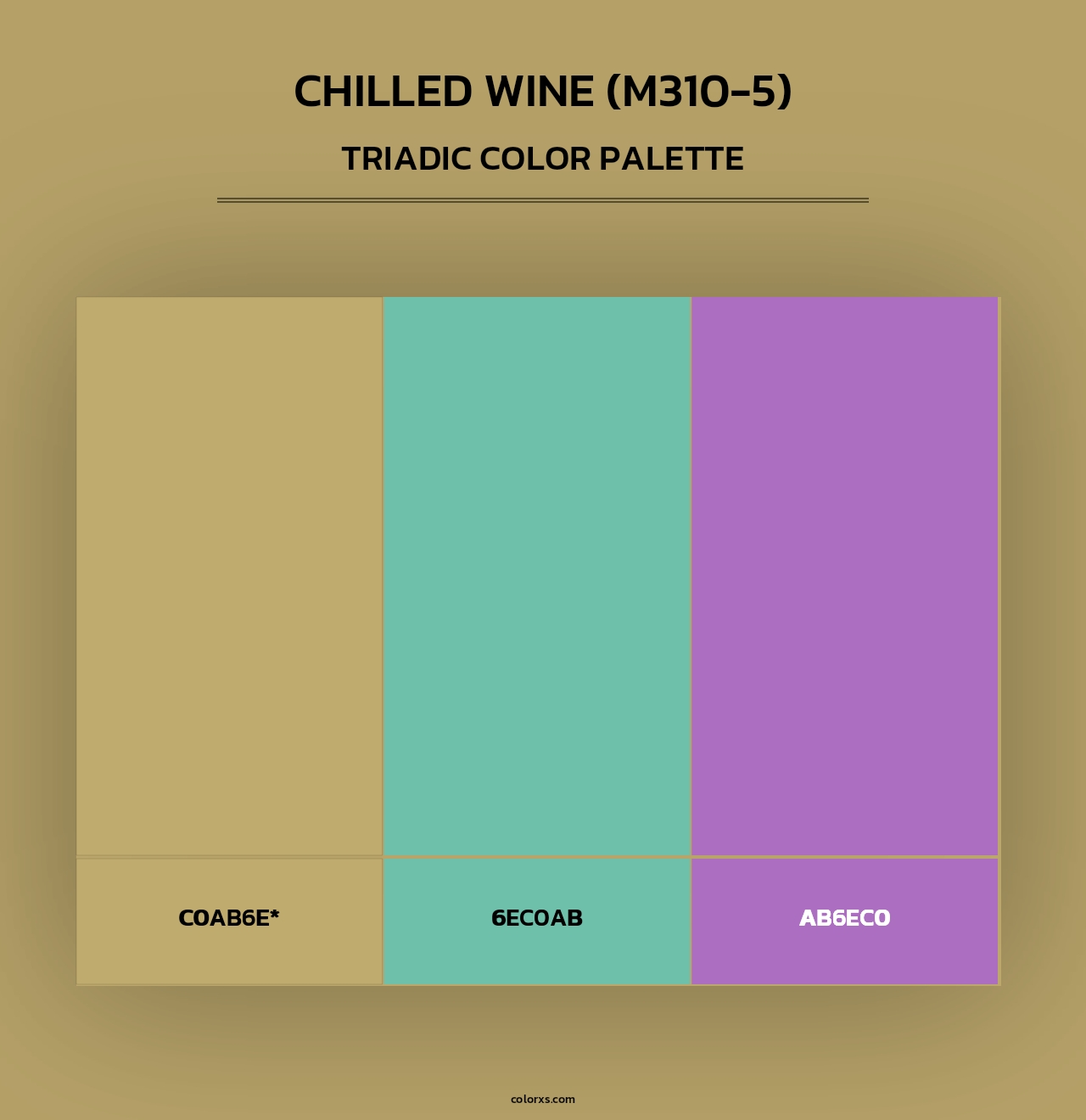 Chilled Wine (M310-5) - Triadic Color Palette
