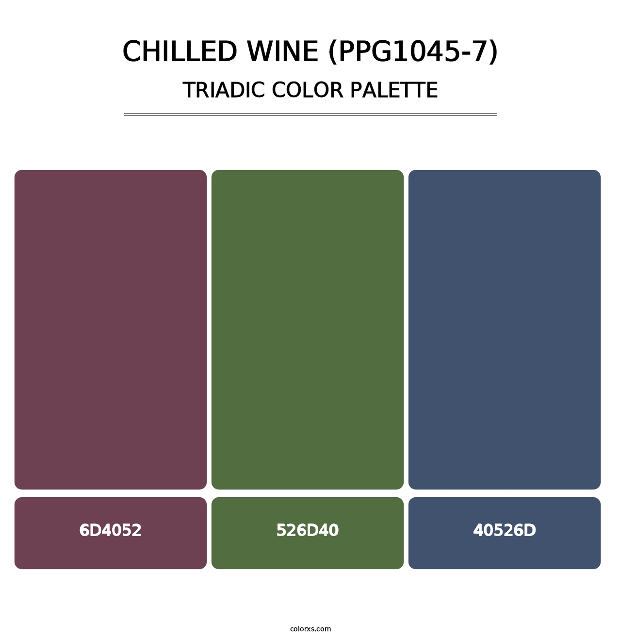 Chilled Wine (PPG1045-7) - Triadic Color Palette