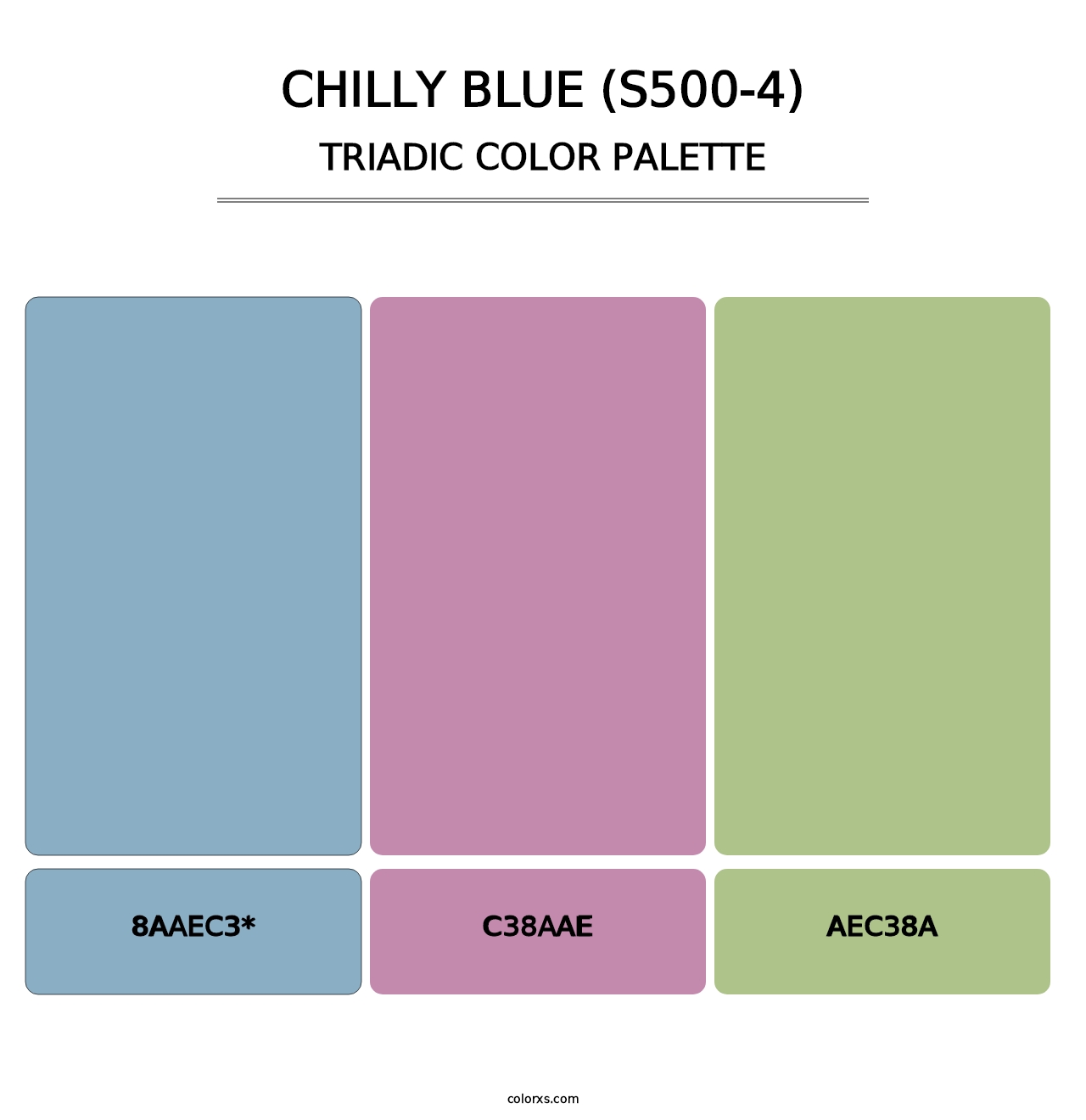 Chilly Blue (S500-4) - Triadic Color Palette