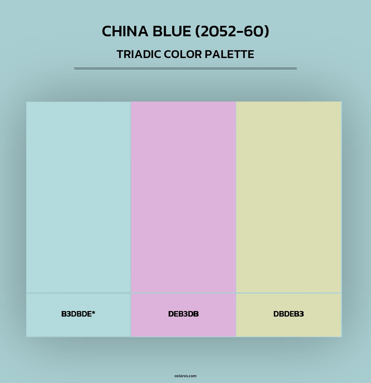 China Blue (2052-60) - Triadic Color Palette