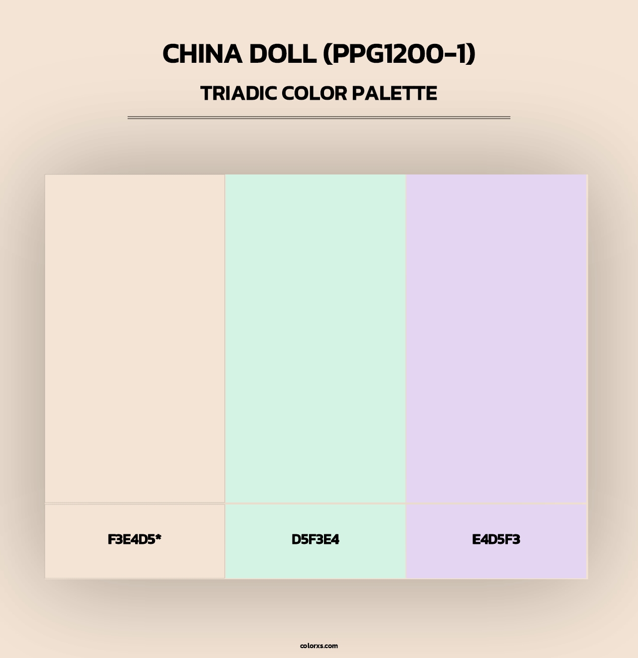 China Doll (PPG1200-1) - Triadic Color Palette