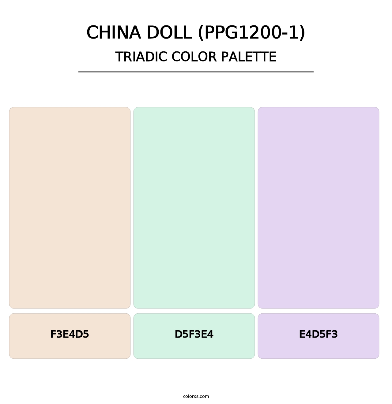 China Doll (PPG1200-1) - Triadic Color Palette