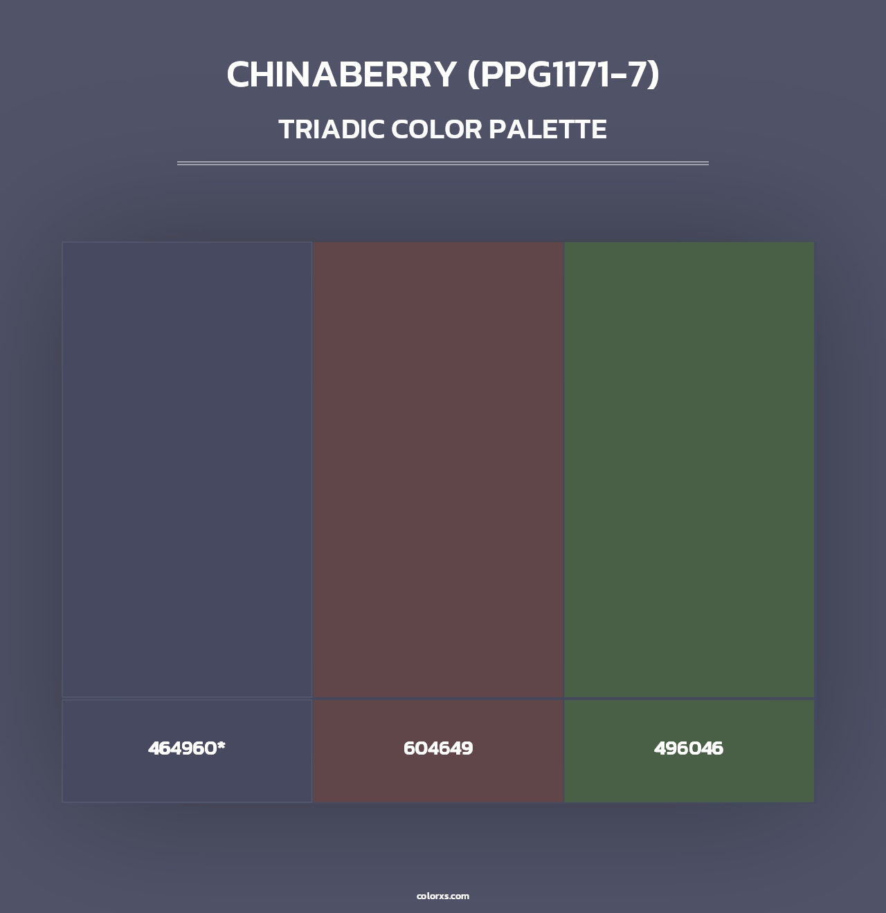 Chinaberry (PPG1171-7) - Triadic Color Palette