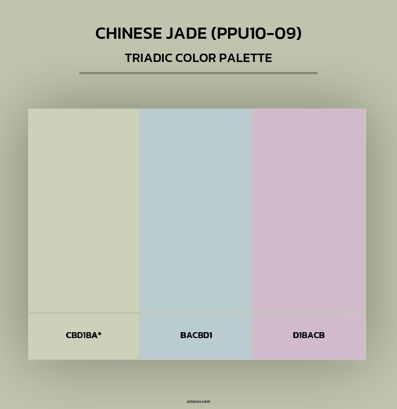 Chinese Jade (PPU10-09) - Triadic Color Palette