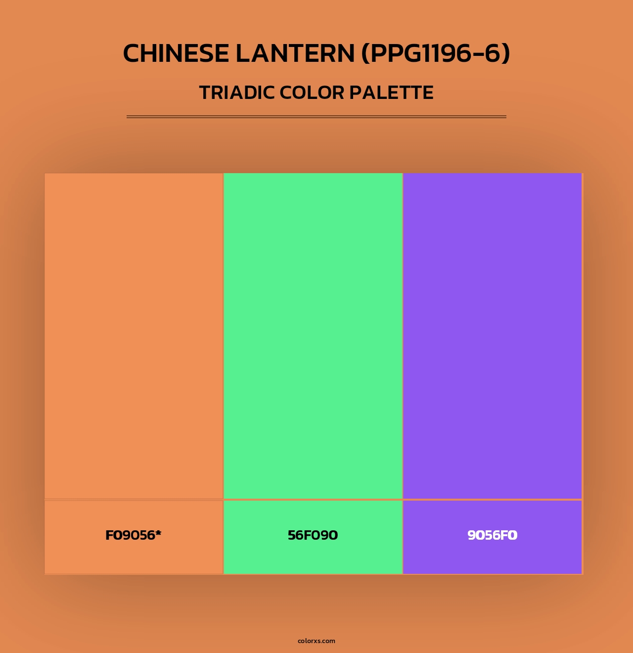 Chinese Lantern (PPG1196-6) - Triadic Color Palette