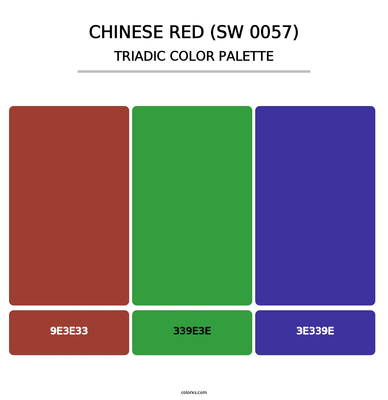 Chinese Red (SW 0057) - Triadic Color Palette