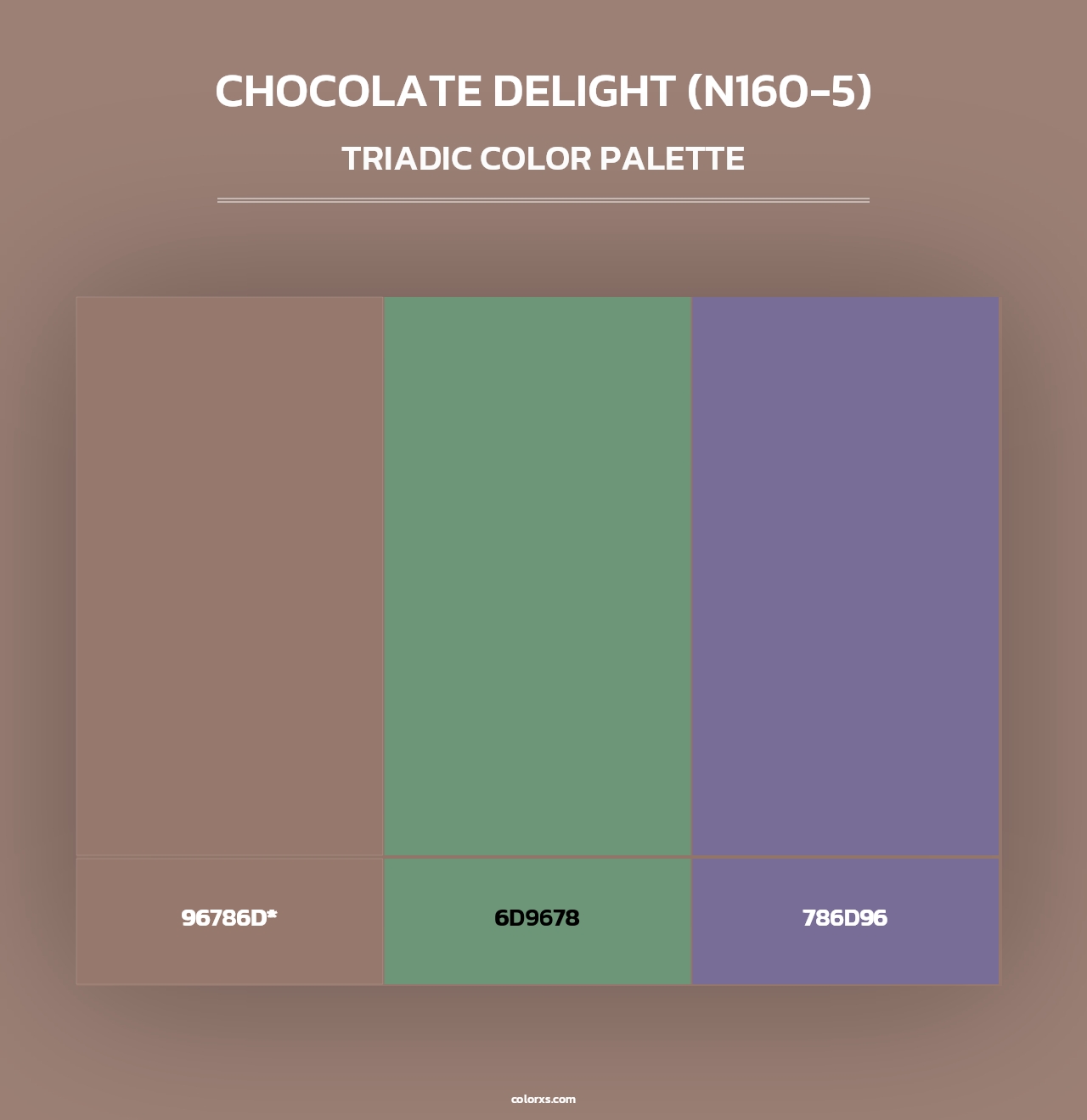 Chocolate Delight (N160-5) - Triadic Color Palette