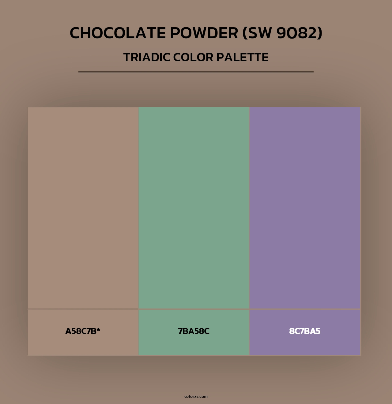 Chocolate Powder (SW 9082) - Triadic Color Palette
