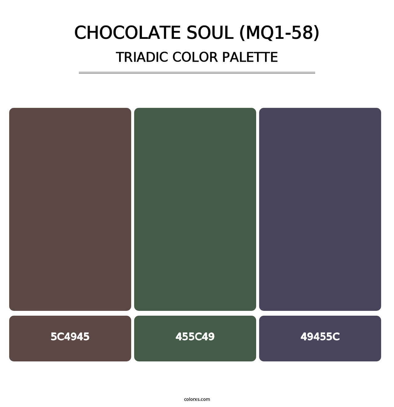 Chocolate Soul (MQ1-58) - Triadic Color Palette