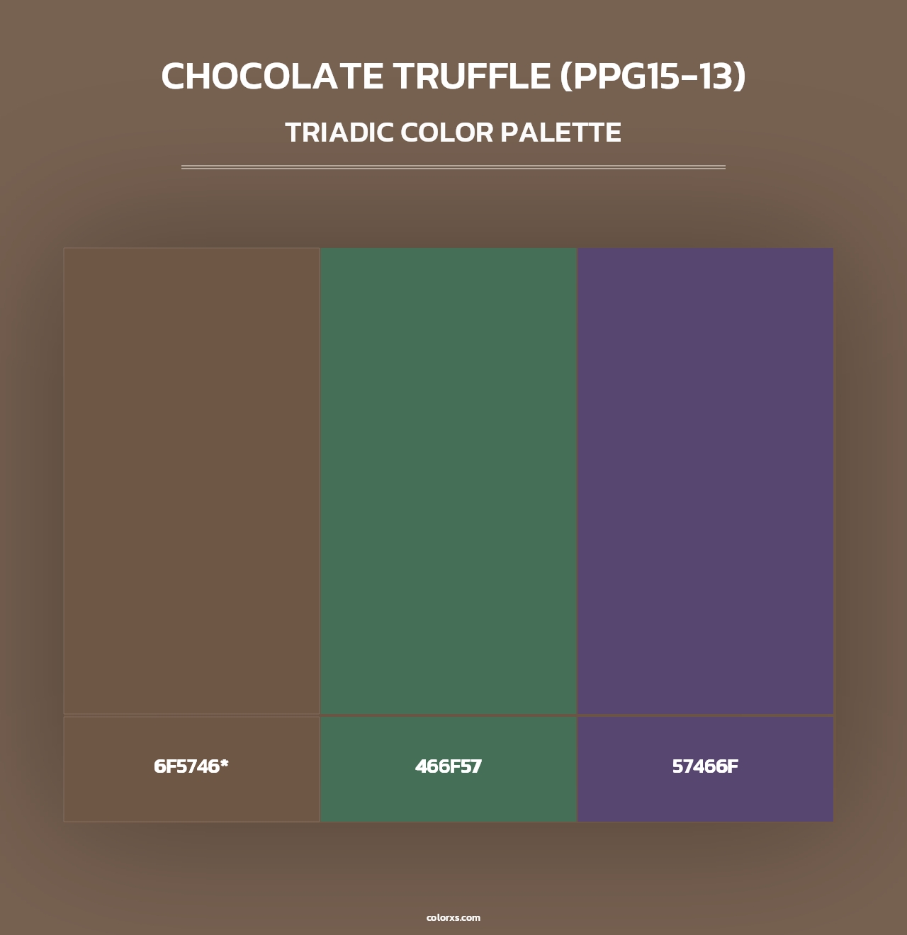 Chocolate Truffle (PPG15-13) - Triadic Color Palette