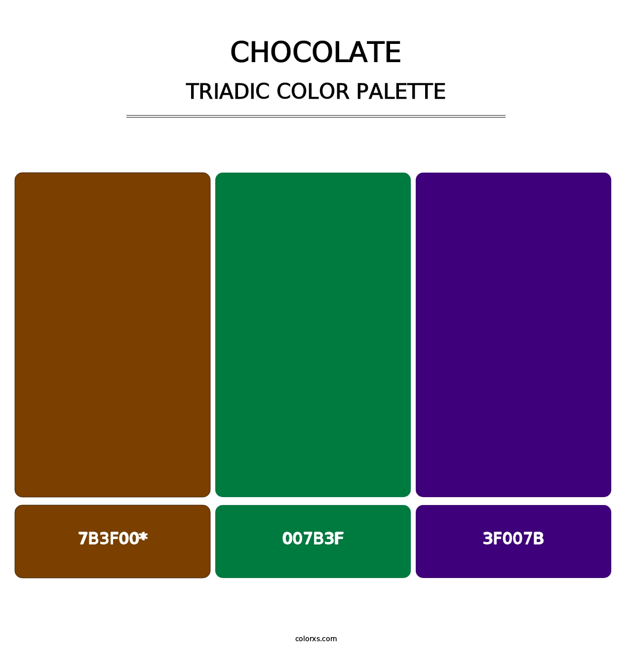Chocolate - Triadic Color Palette