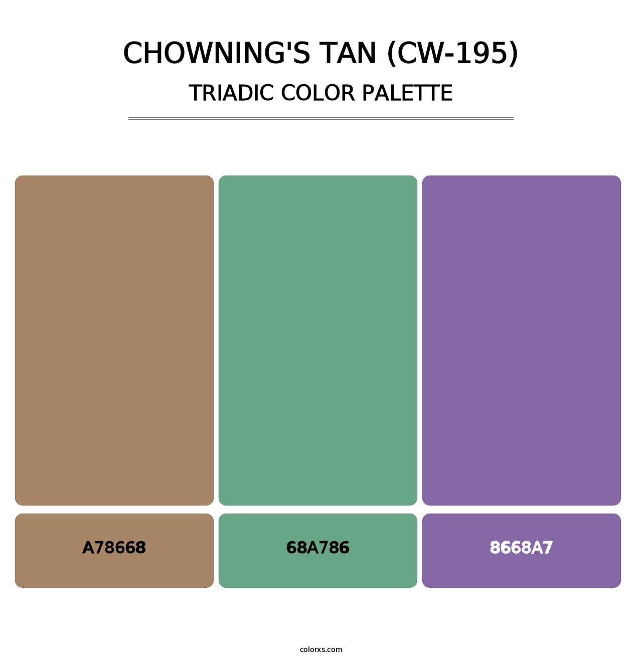 Chowning's Tan (CW-195) - Triadic Color Palette