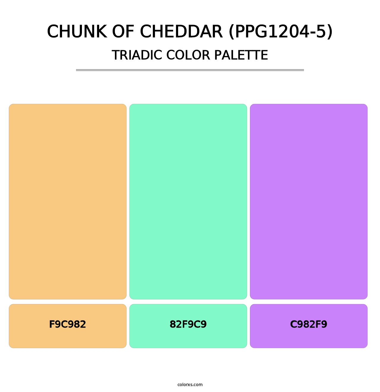 Chunk Of Cheddar (PPG1204-5) - Triadic Color Palette