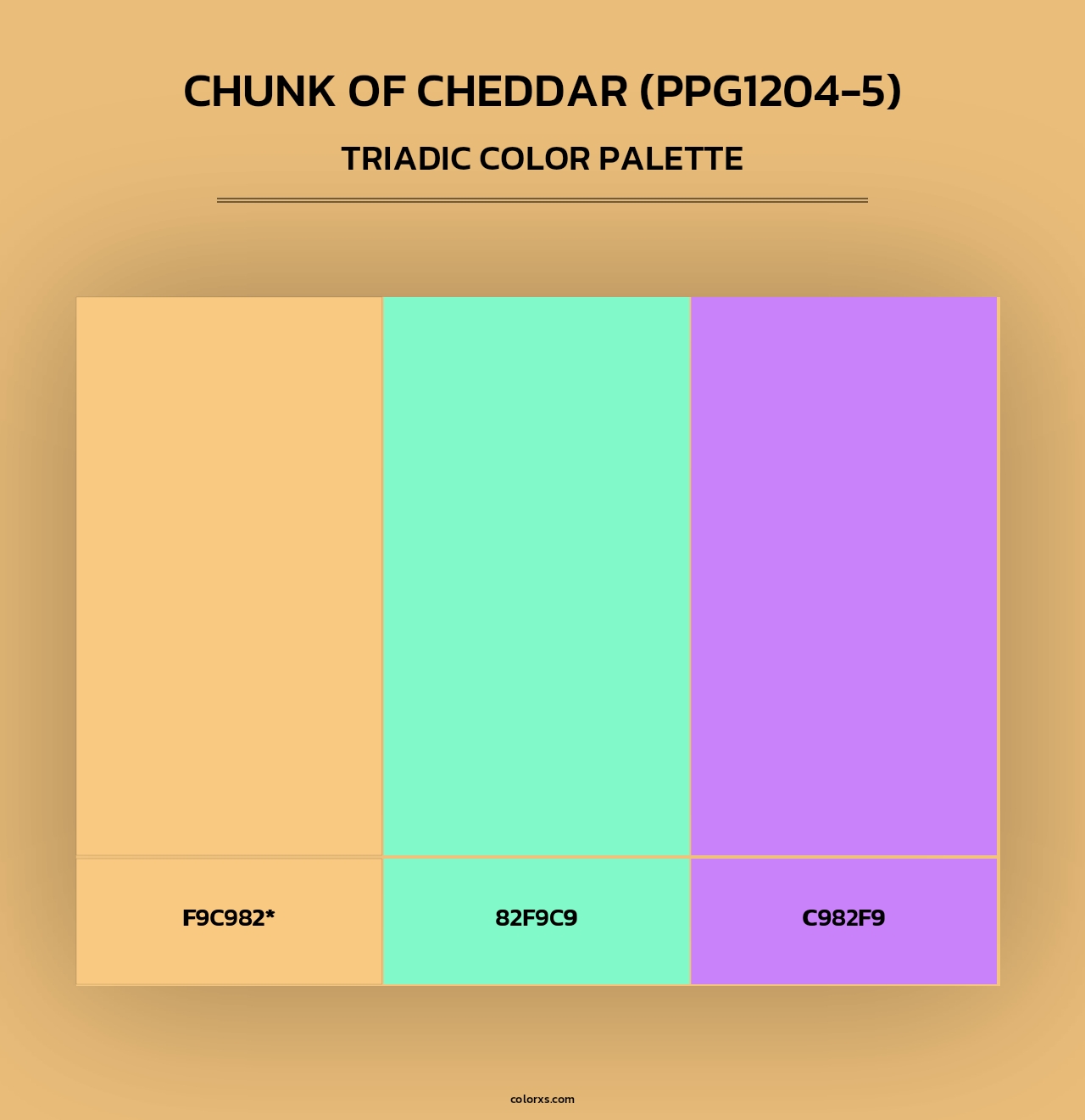 Chunk Of Cheddar (PPG1204-5) - Triadic Color Palette