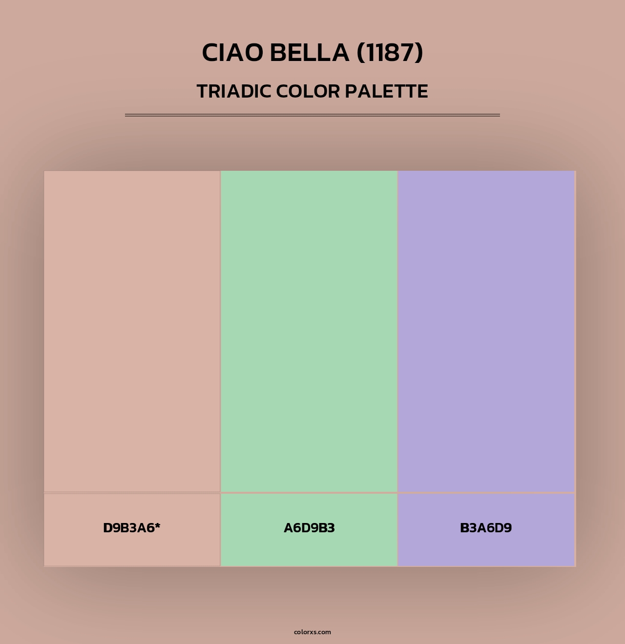 Ciao Bella (1187) - Triadic Color Palette