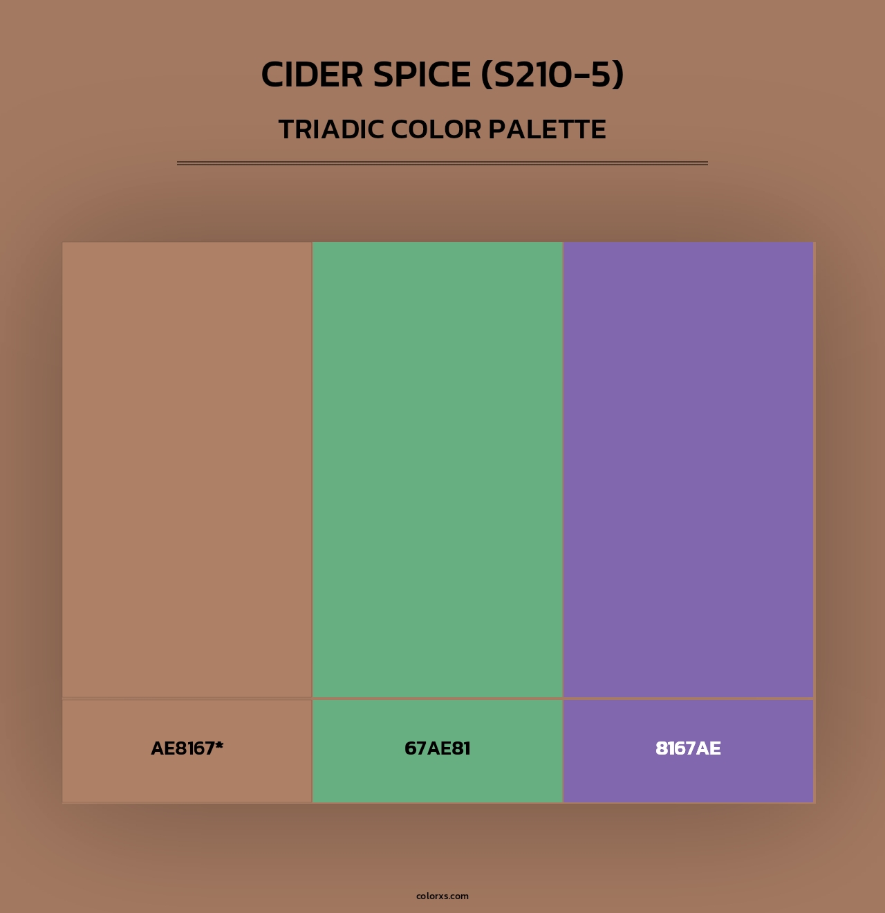Cider Spice (S210-5) - Triadic Color Palette