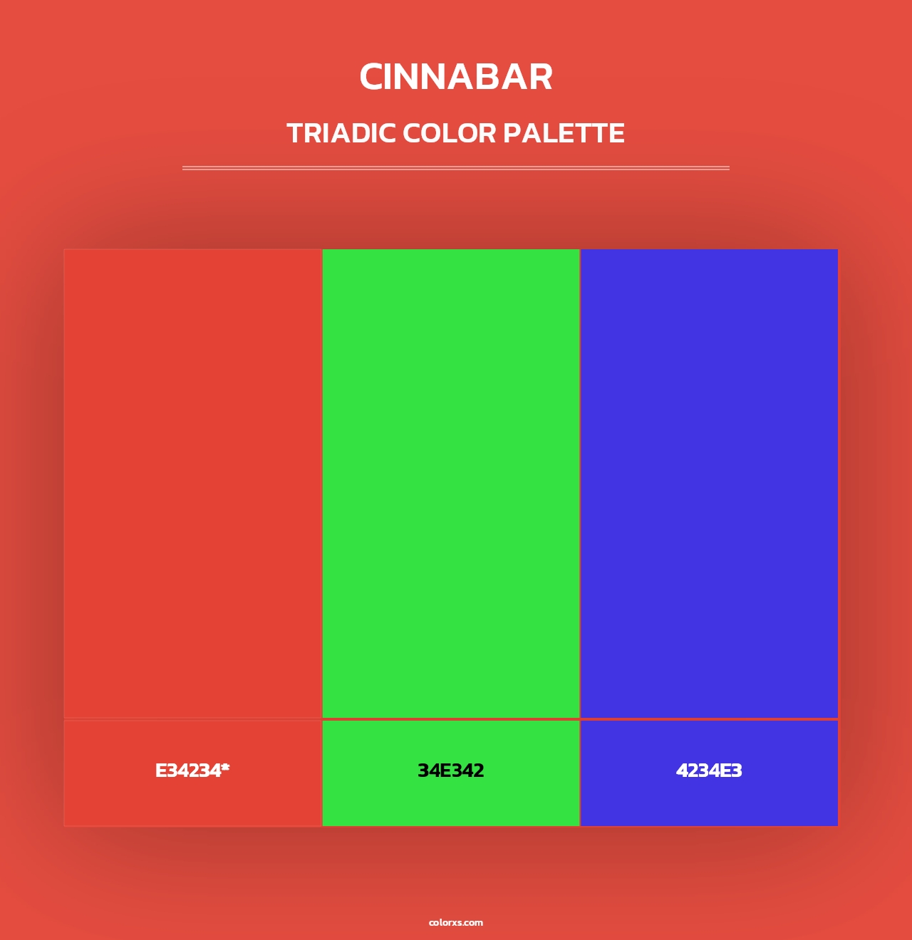 Cinnabar - Triadic Color Palette
