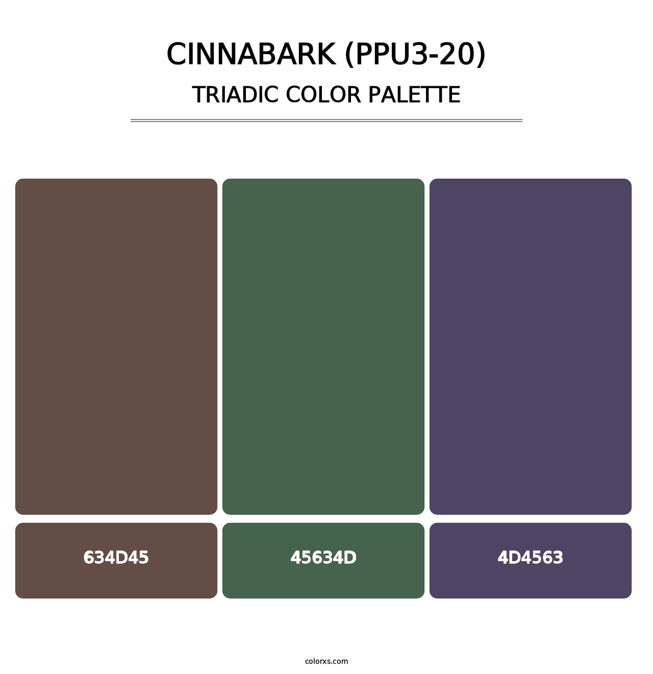 Cinnabark (PPU3-20) - Triadic Color Palette