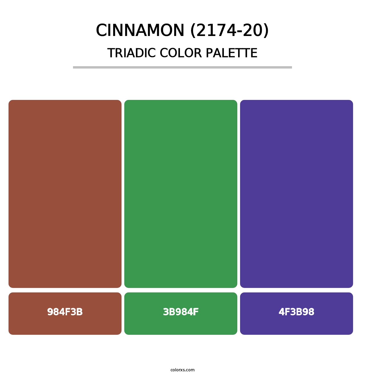 Cinnamon (2174-20) - Triadic Color Palette