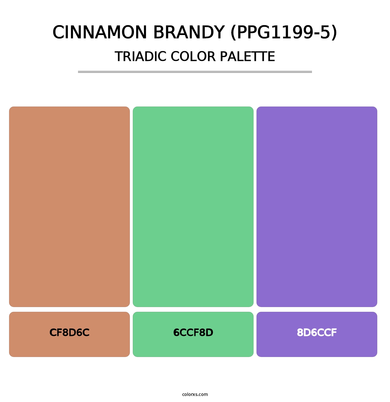 Cinnamon Brandy (PPG1199-5) - Triadic Color Palette
