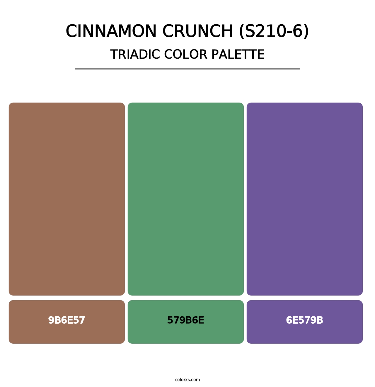 Cinnamon Crunch (S210-6) - Triadic Color Palette