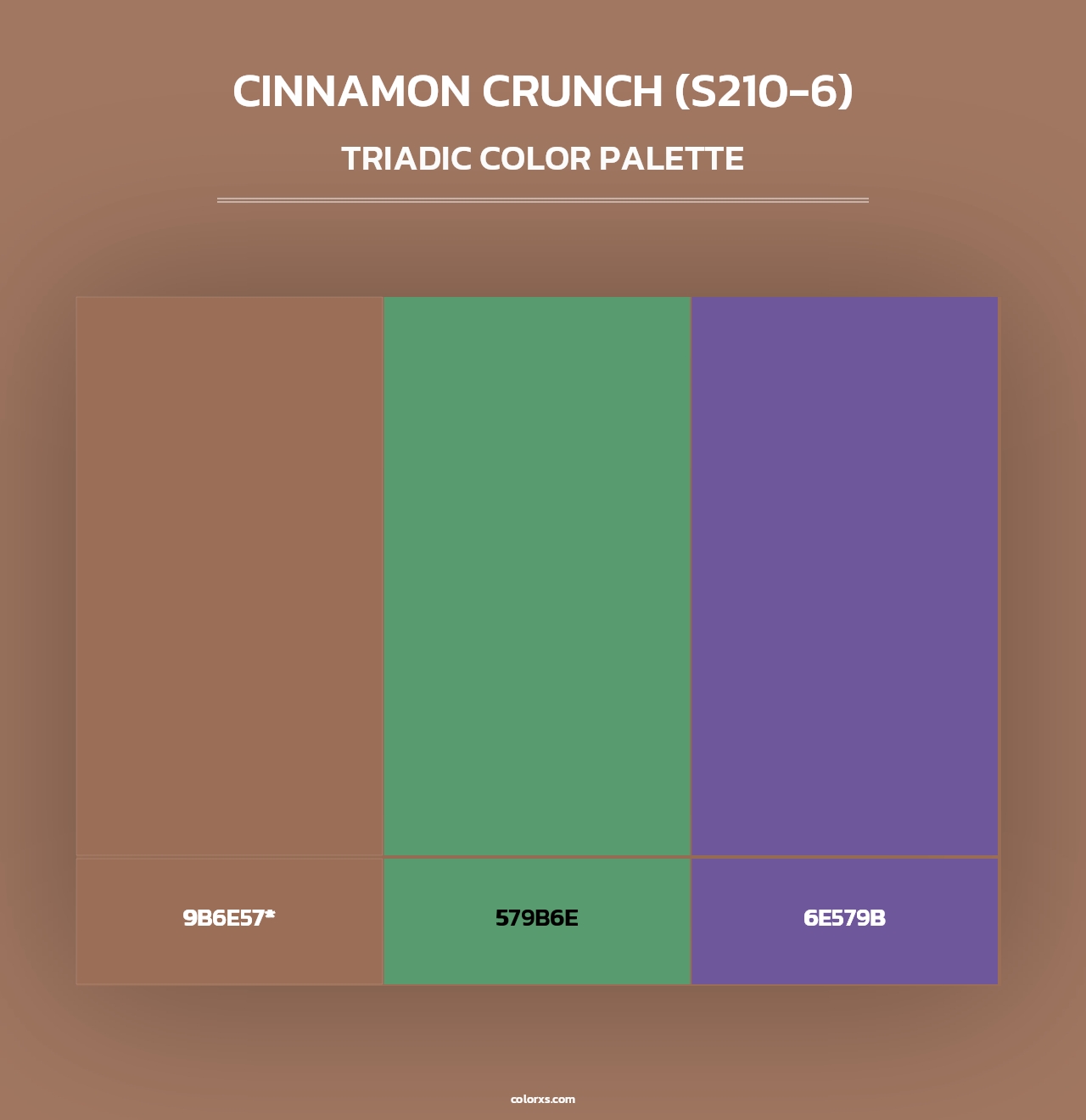 Cinnamon Crunch (S210-6) - Triadic Color Palette