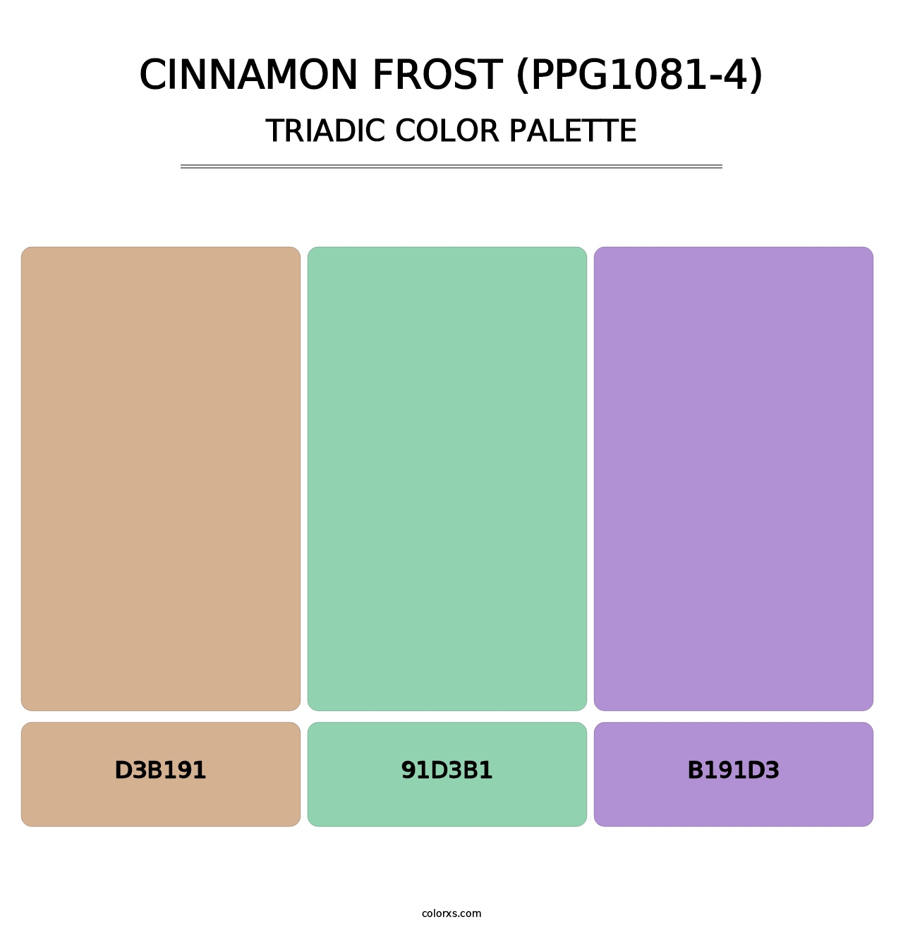 Cinnamon Frost (PPG1081-4) - Triadic Color Palette