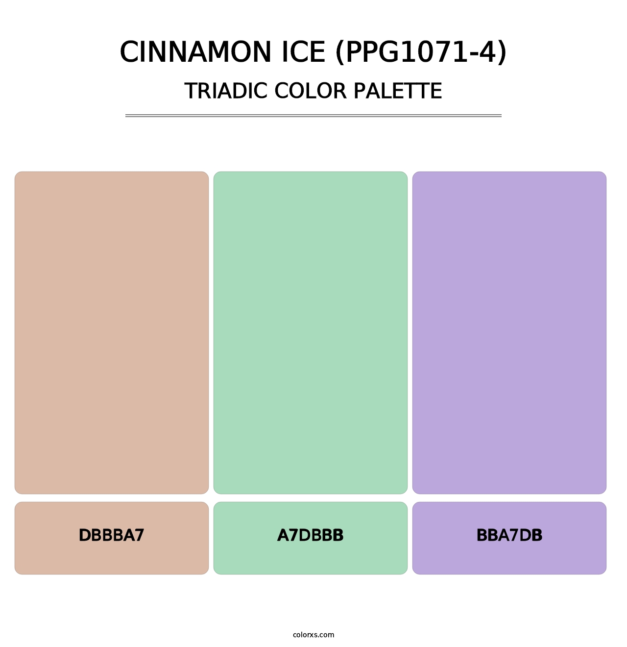 Cinnamon Ice (PPG1071-4) - Triadic Color Palette