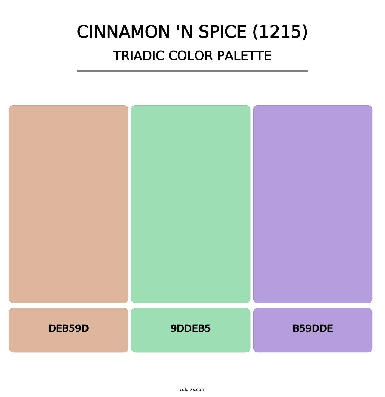 Cinnamon 'n Spice (1215) - Triadic Color Palette