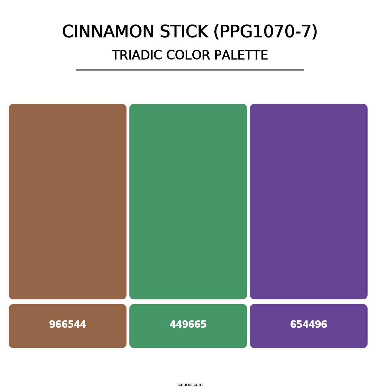 Cinnamon Stick (PPG1070-7) - Triadic Color Palette