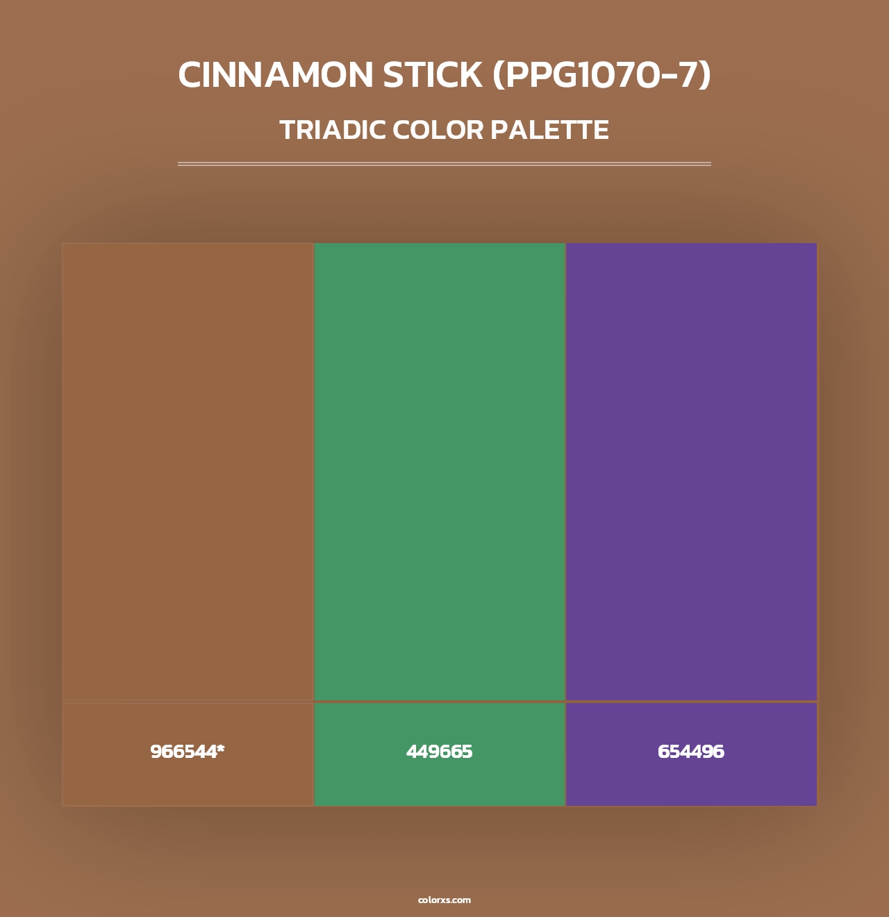 Cinnamon Stick (PPG1070-7) - Triadic Color Palette