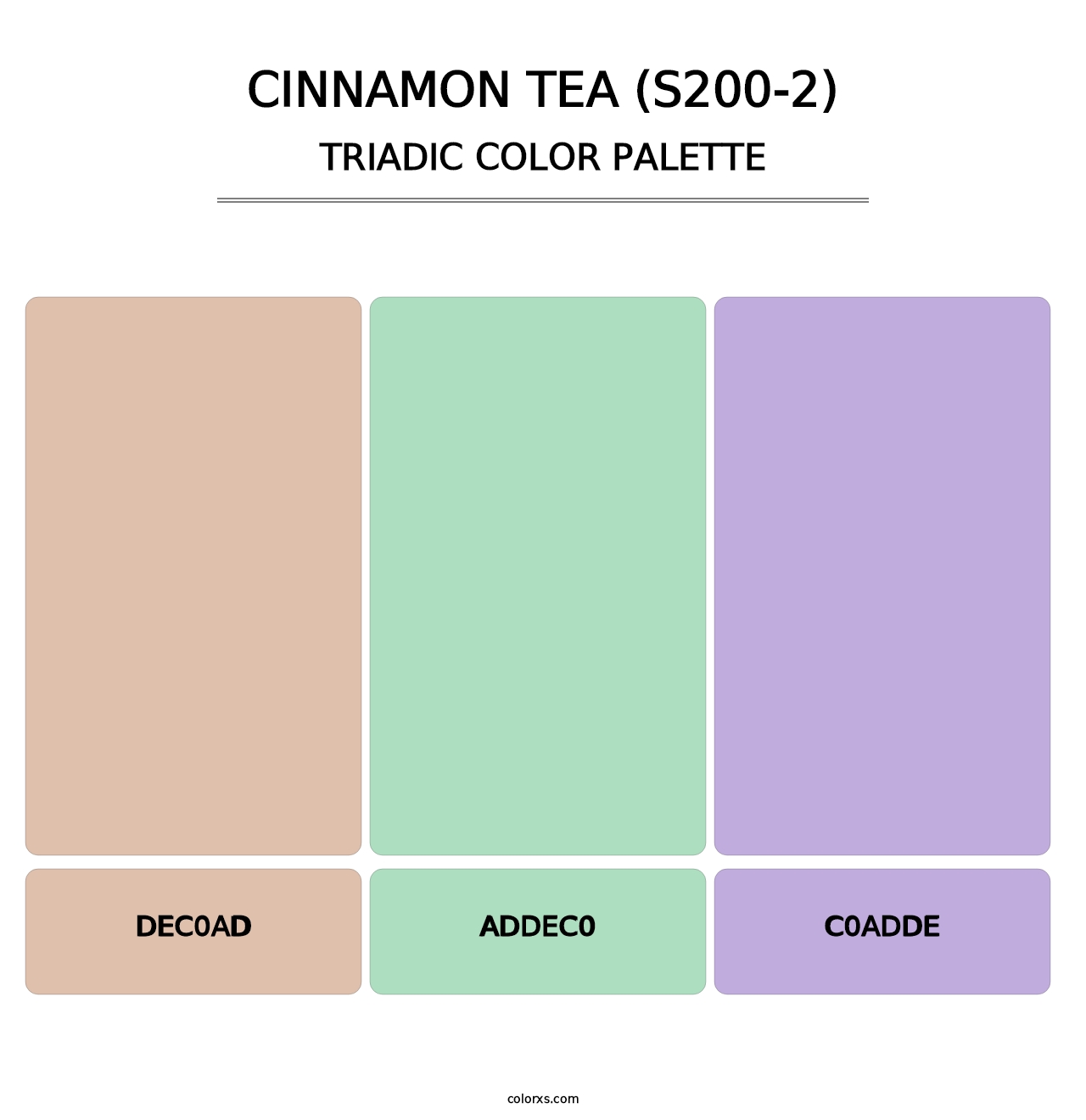 Cinnamon Tea (S200-2) - Triadic Color Palette