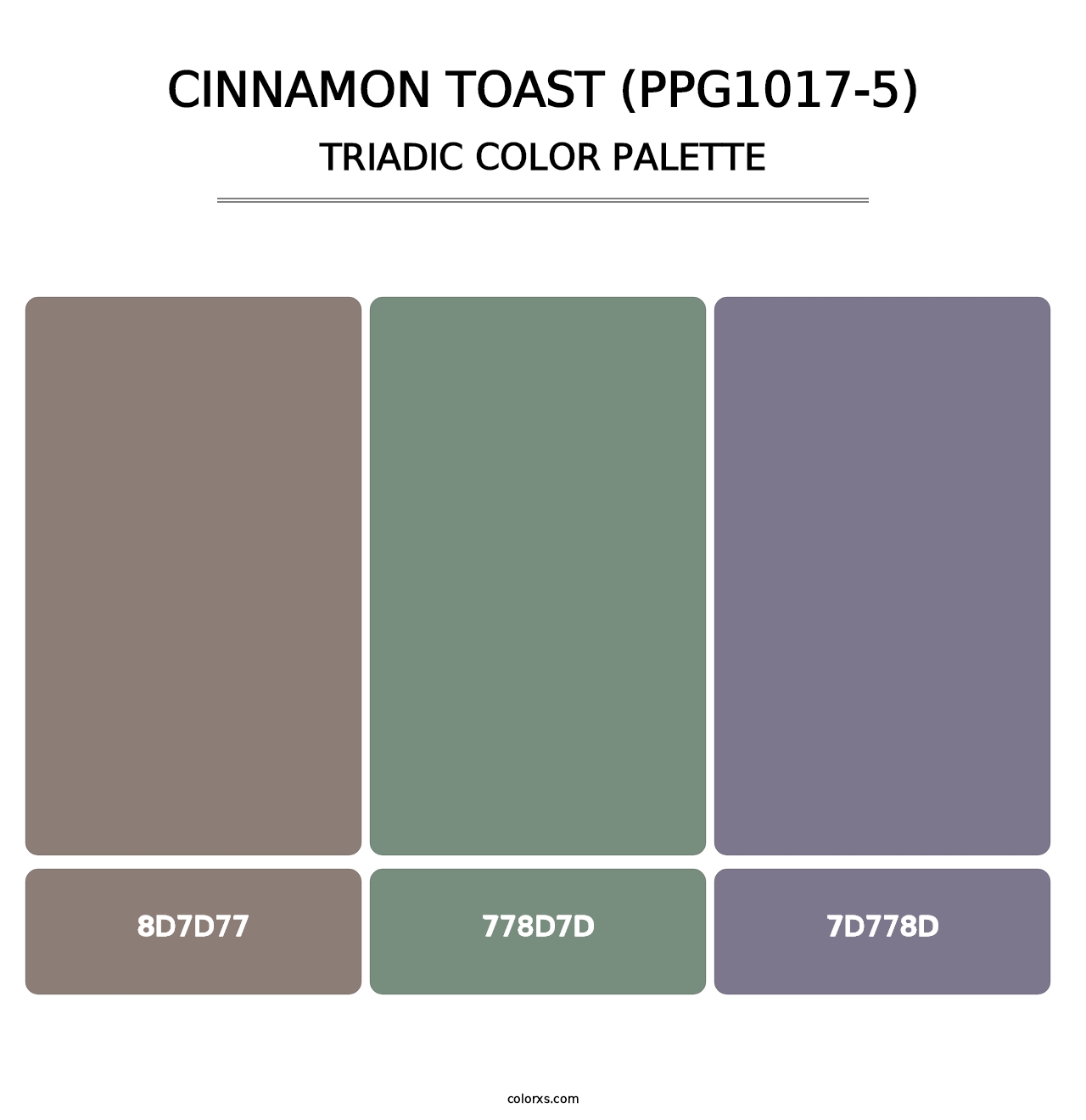 Cinnamon Toast (PPG1017-5) - Triadic Color Palette