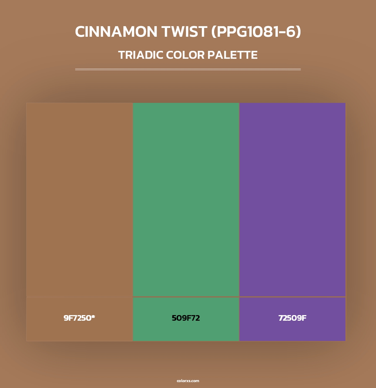 Cinnamon Twist (PPG1081-6) - Triadic Color Palette