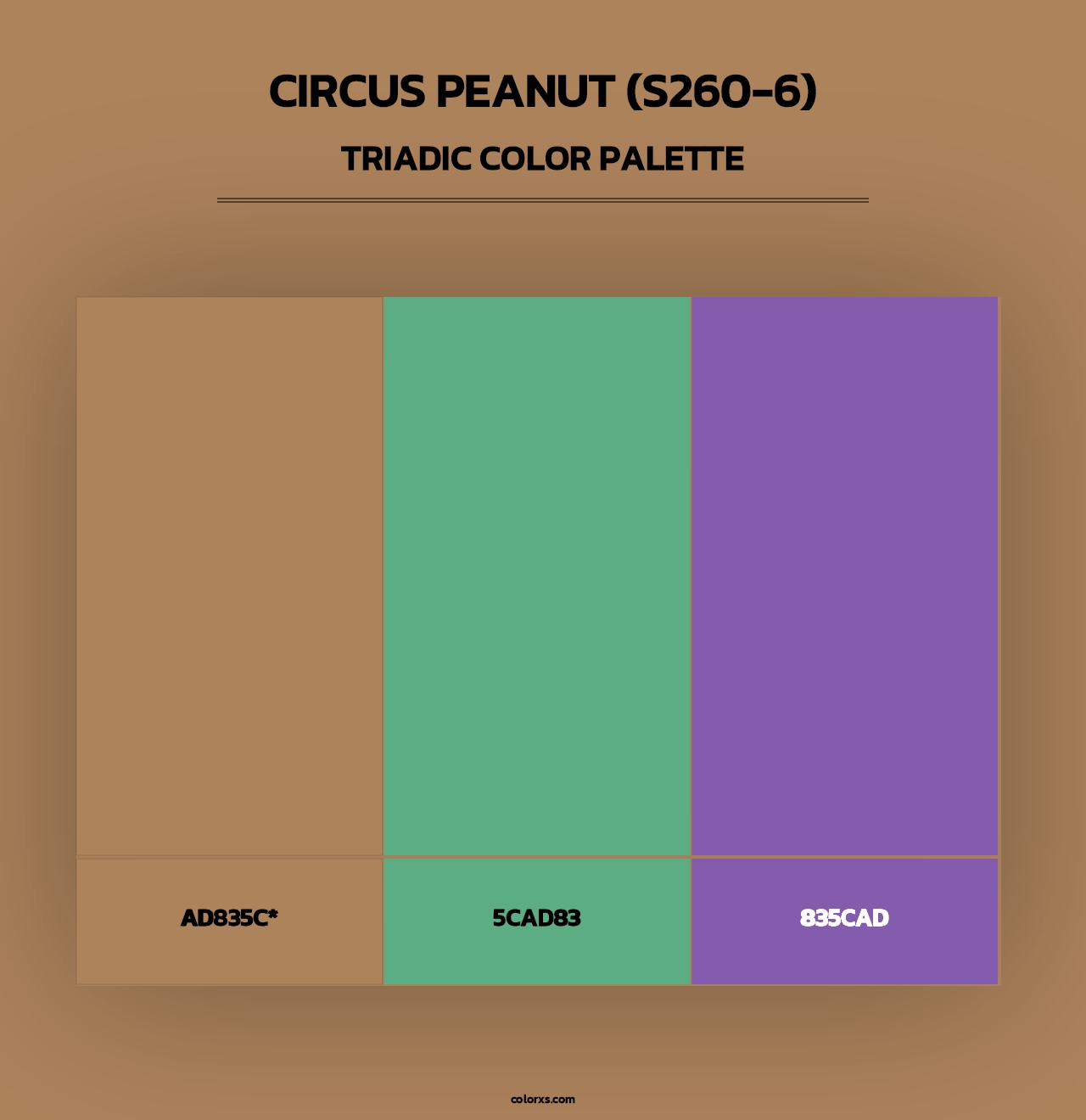 Circus Peanut (S260-6) - Triadic Color Palette