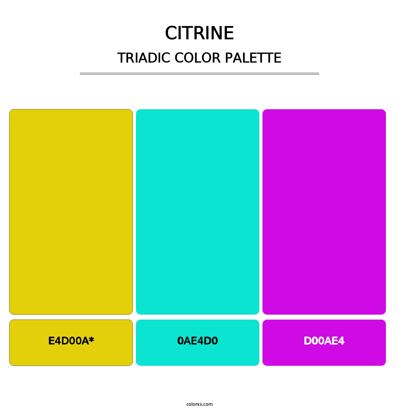 Citrine - Triadic Color Palette