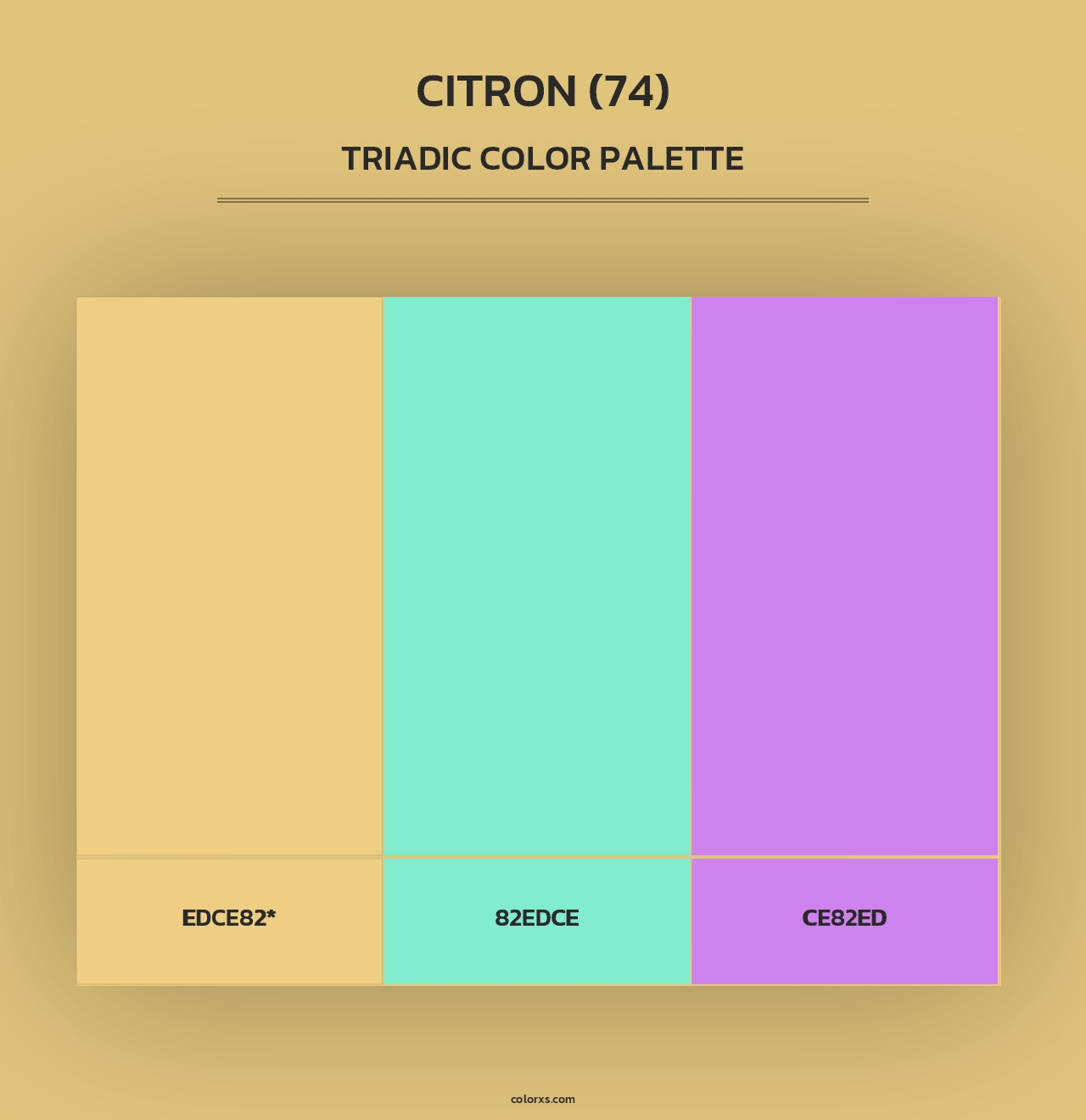 Citron (74) - Triadic Color Palette