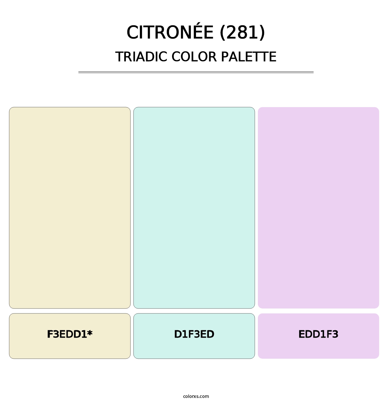 Citronée (281) - Triadic Color Palette