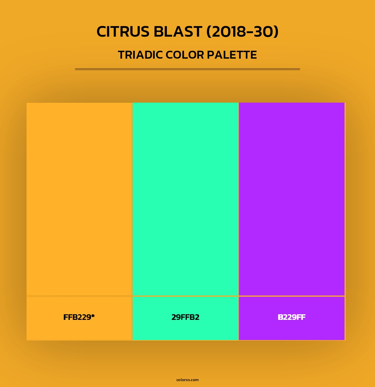 Citrus Blast (2018-30) - Triadic Color Palette
