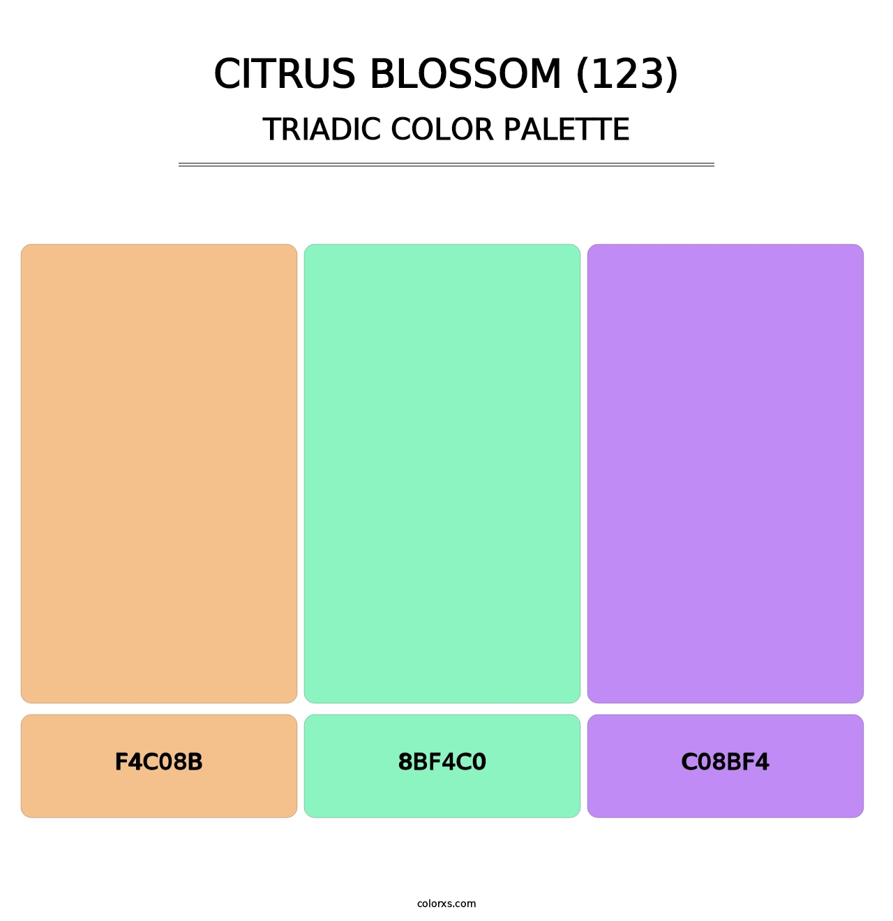 Citrus Blossom (123) - Triadic Color Palette