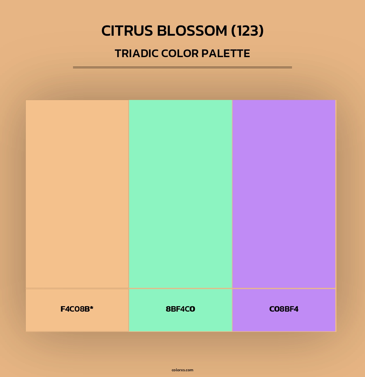 Citrus Blossom (123) - Triadic Color Palette