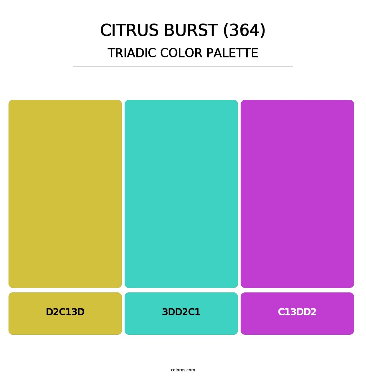Citrus Burst (364) - Triadic Color Palette