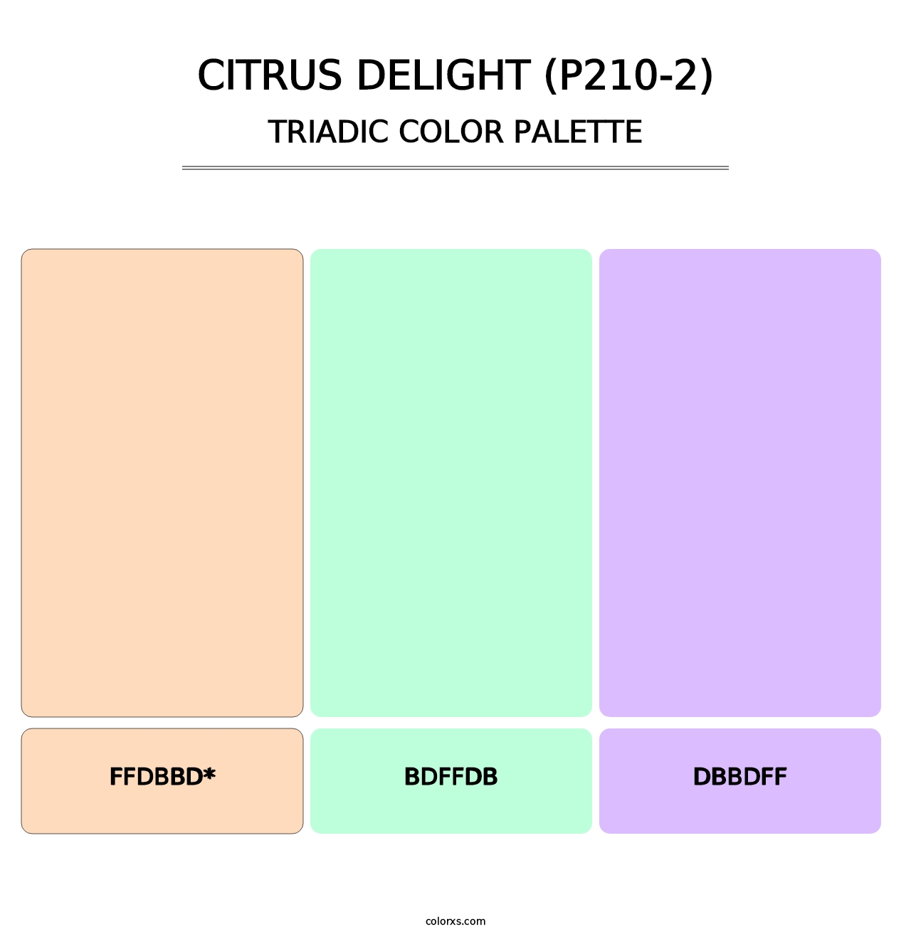 Citrus Delight (P210-2) - Triadic Color Palette