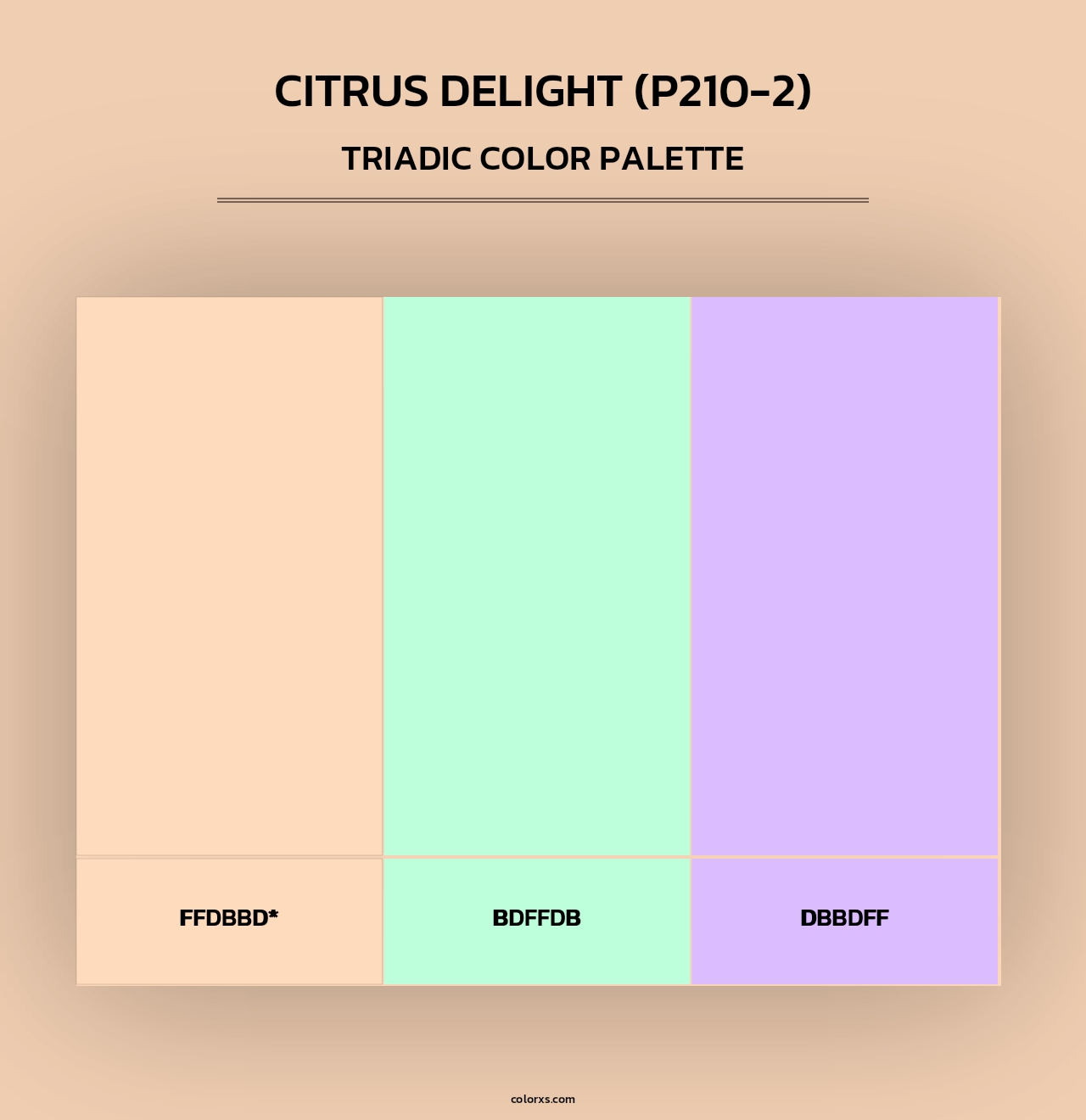 Citrus Delight (P210-2) - Triadic Color Palette