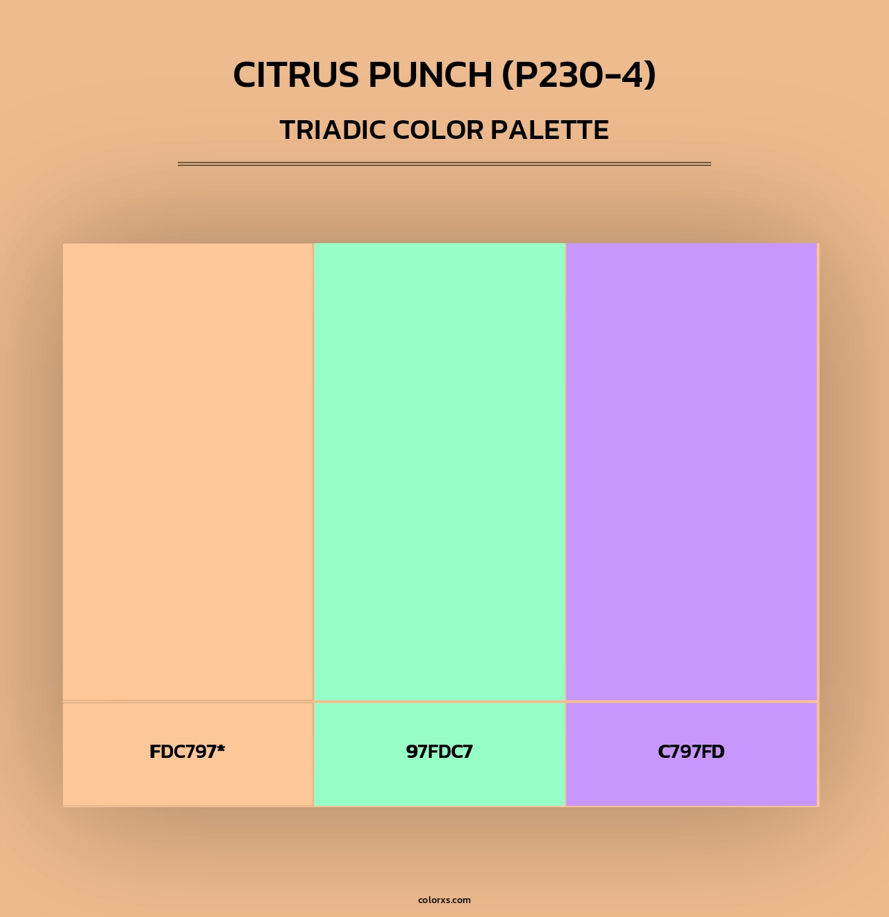 Citrus Punch (P230-4) - Triadic Color Palette
